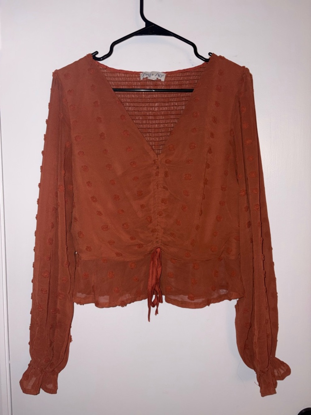 🍀4 for 25🍀 She + Sky | Burnt Orange Blouse